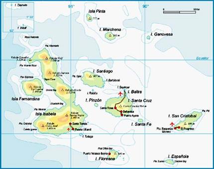 Mapa de Galpagos.